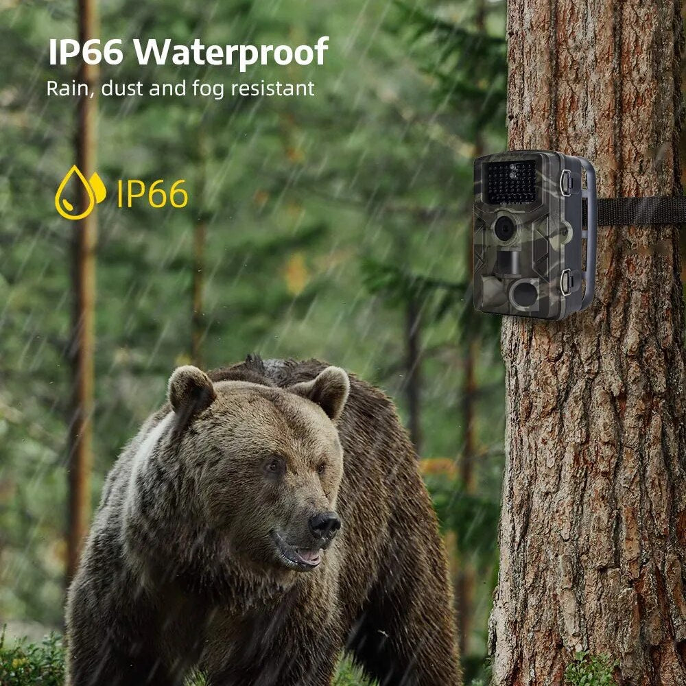 Outdoor Wildlife Trail Camera Hunting HD 24MP 2.7K 940NM Waterproof IR Night Vision PhotoTraps Tracking Cam Surveillance